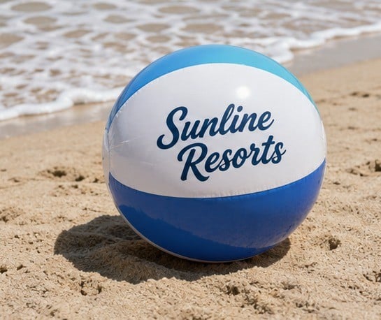 Custom beach balls in use 2