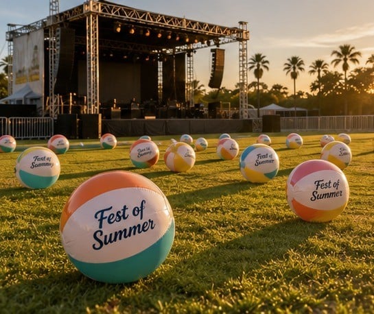 Custom beach balls in use 4